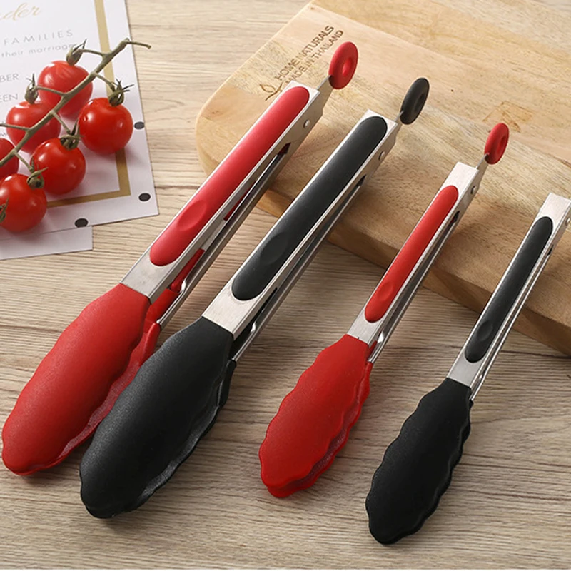 Food & Snacks Colouring Book - 9/12Inch Silicone Food Tongs Nonslip Cooking
