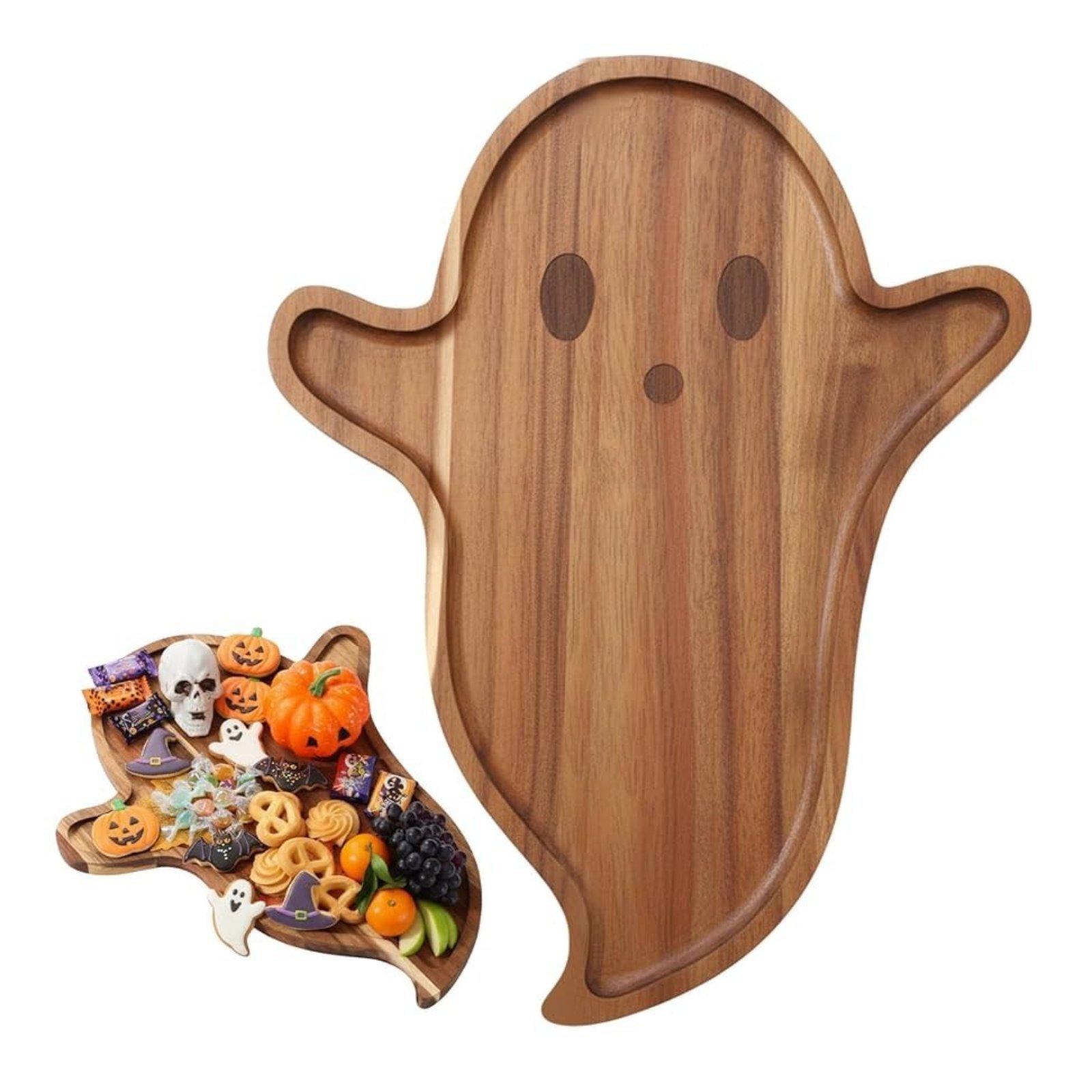 Food Halloween Snacks - Serving Tray Cheese Board Wooden Decorative