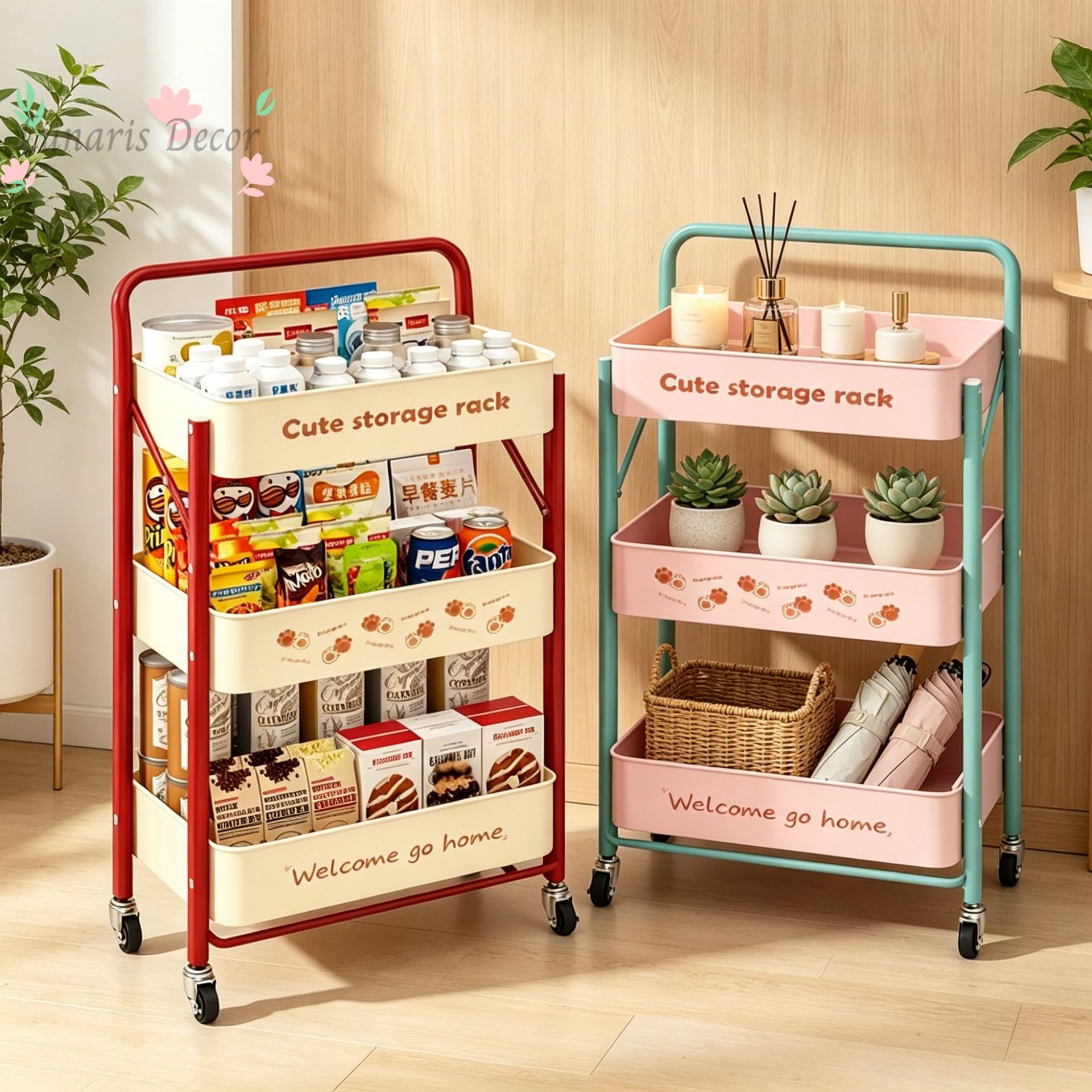 Food Snacks Pictures - Small cart, snack rack, floor-standing home