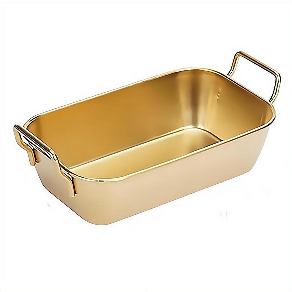 Korean Food Snacks - Serving Trays With Handle Korean Stainless