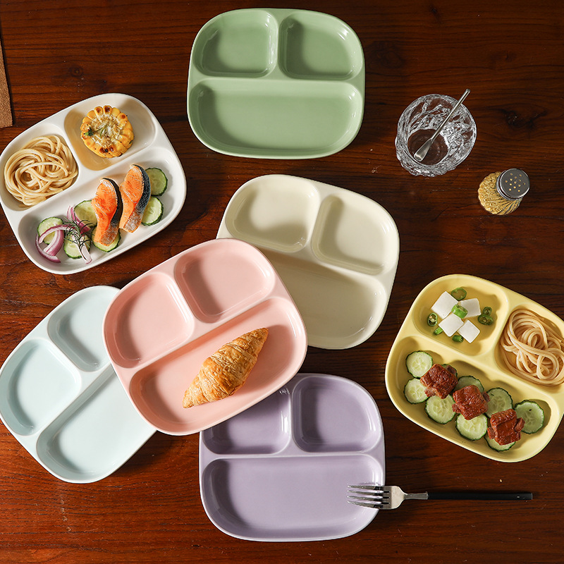 Triple Grid Ceramic Breakfast  - đánh giá và giá Food Snacks For Weight Loss