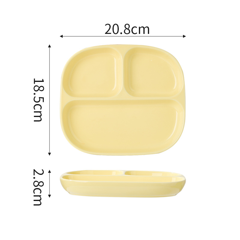 Triple Grid Ceramic Breakfast  - đánh giá và giá Food Snacks For Weight Loss
