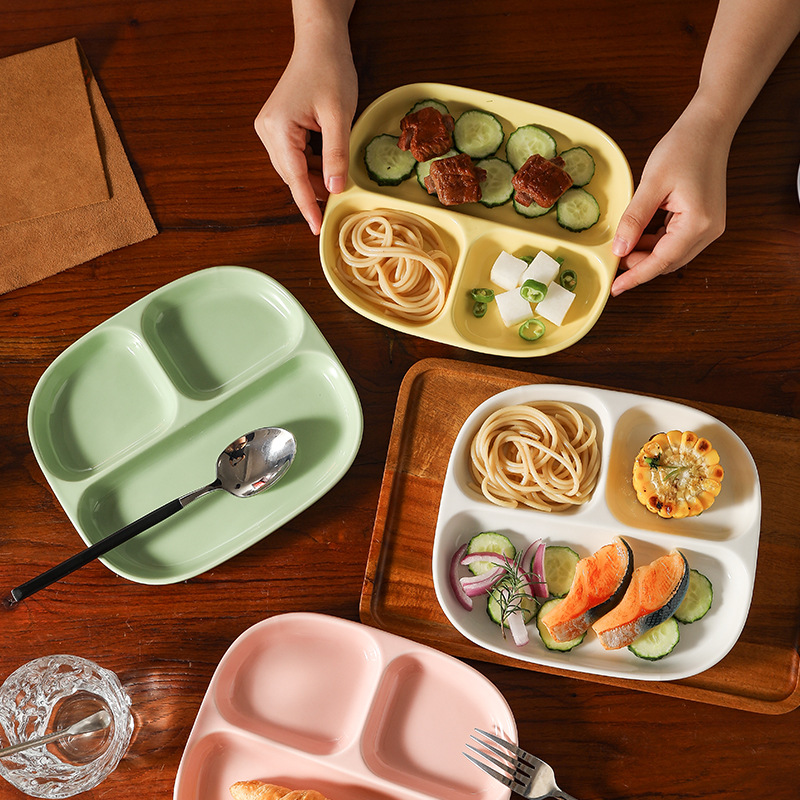 Triple Grid Ceramic Breakfast  - đánh giá và giá Food Snacks For Weight Loss