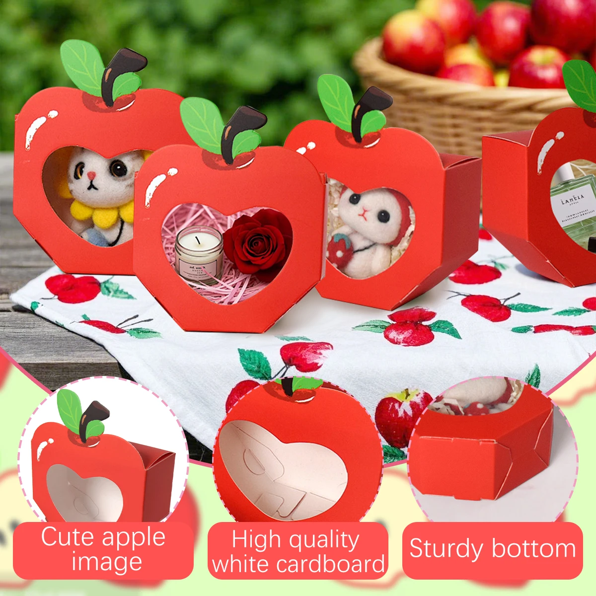 10/20Pcs Apple Window Candy Bo - đánh giá và giá Food Like Snacks