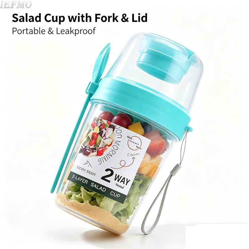 On-the-Go Salad Bowl Set with  - đánh giá và giá Food Snacks For Weight Loss