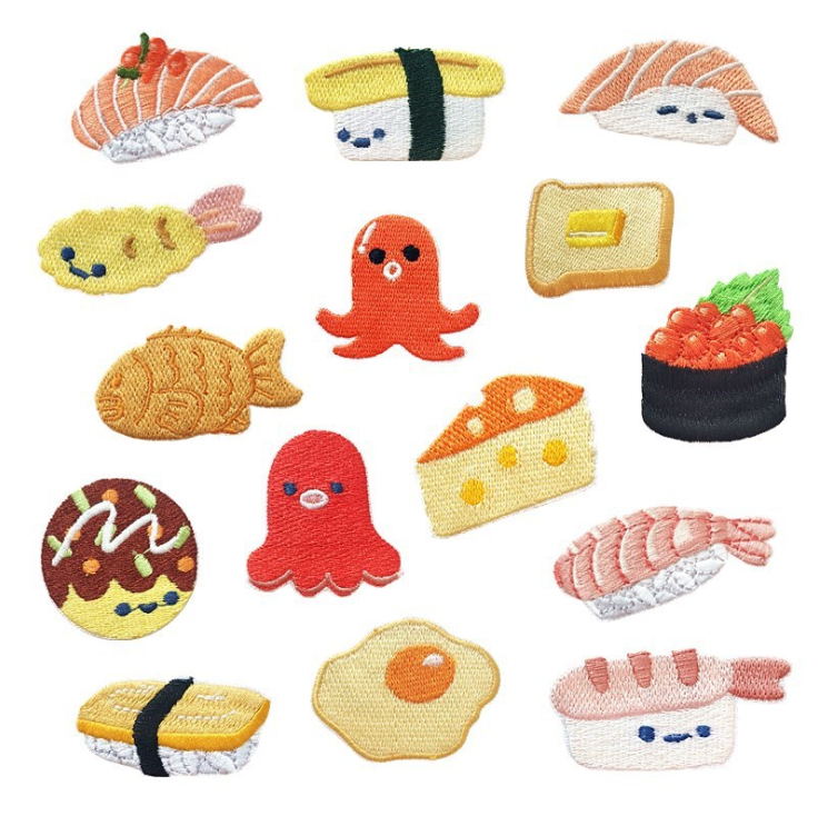 10 Pcs Embroidery Patch Popula - đánh giá và giá Food Snacks Pictures