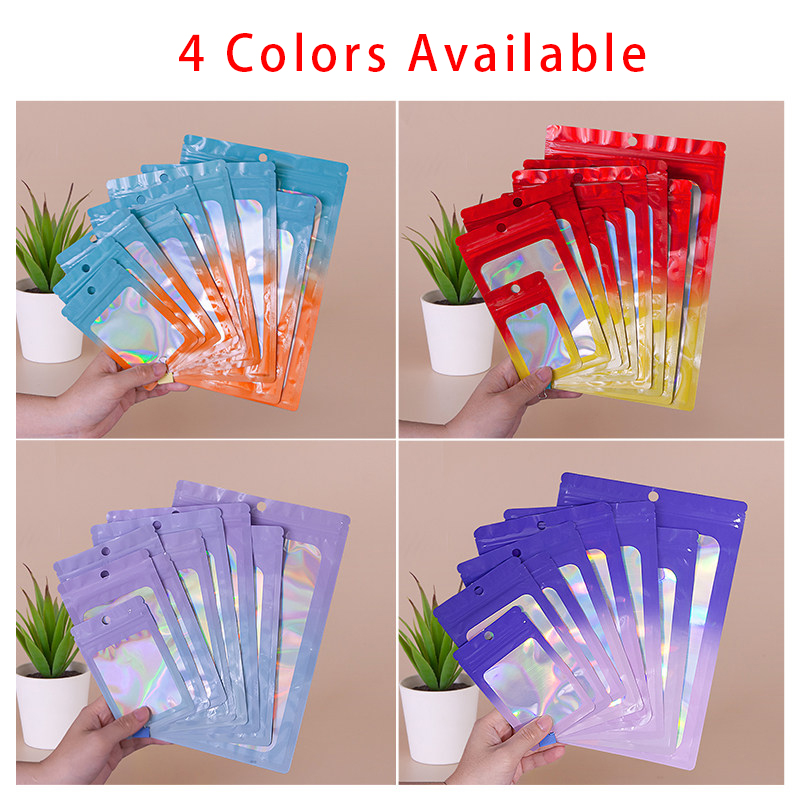 Holographic Color Square Zippe - đánh giá và giá Food Snacks In Usa