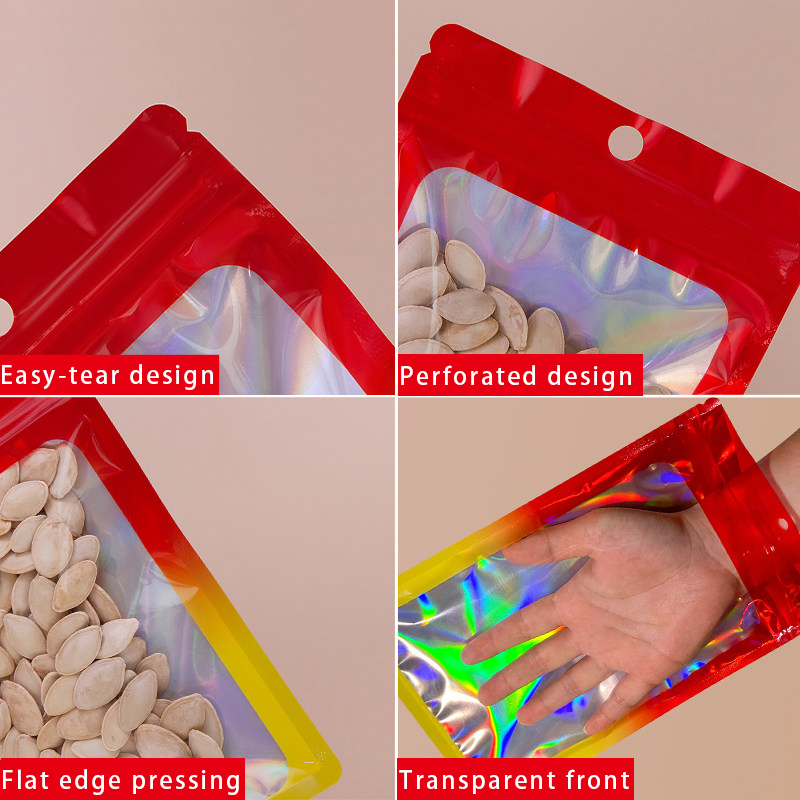 Holographic Color Square Zippe - đánh giá và giá Food Snacks In Usa