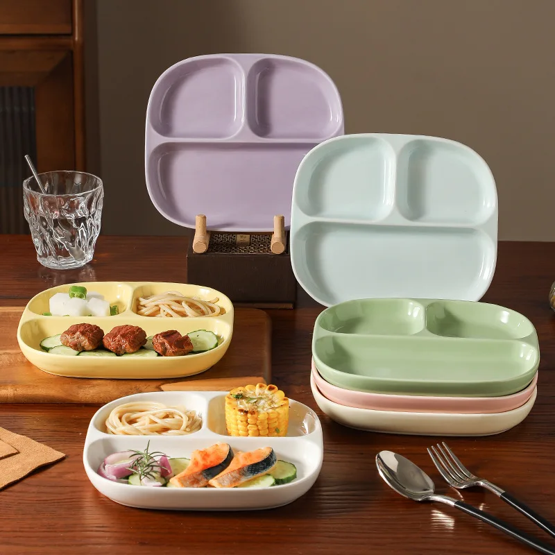 Triple Grid Ceramic Breakfast  - đánh giá và giá Food Snacks For Weight Loss