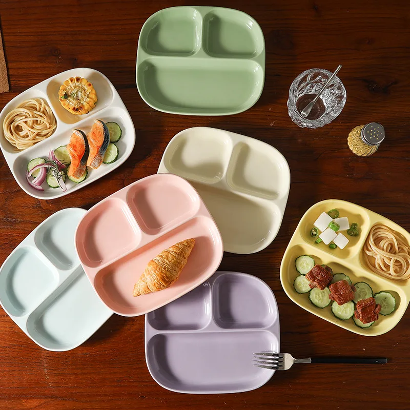 Triple Grid Ceramic Breakfast  - đánh giá và giá Food Snacks For Weight Loss