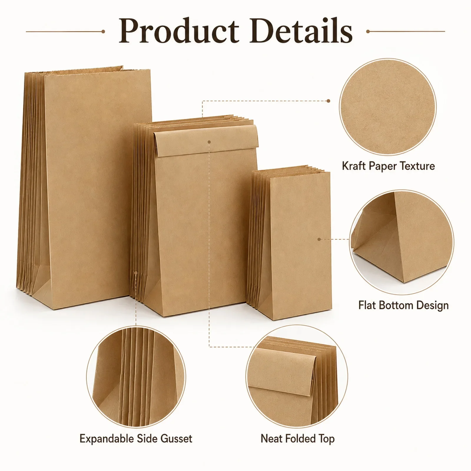 10-30Pcs Small Brown Kraft Pap - đánh giá và giá Food Halloween Snacks